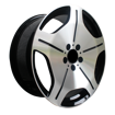 Picture of 20 Inch - 5x112 - Mobster - N/W - Black Machine Face