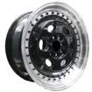 17 inch -  Old Skool - Black Machine Lip - 4x100/108