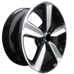 Picture of 15 Inch - Arrowhead - 5x114.3 - Black Machined Face + Silver