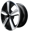 Picture of 15 Inch - Arrowhead - 5x114.3 - Black Machined Face + Silver
