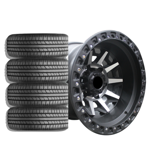 15 inch - Hunter - 6x139 - Matte Black Machined Spoke - Combo