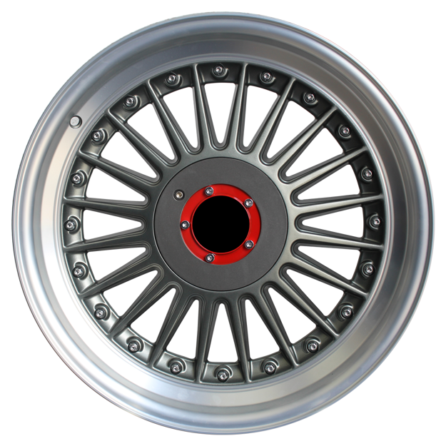 17 inch - Berlin Pro - 4X100/114.3 - Grey Lip Silver Rivets