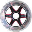 Picture of 18 Inch - Projekt - Gloss Black w Red Spoke Milling Machined Lip - 6x139