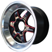Picture of 18 Inch - Projekt - Gloss Black w Red Spoke Milling Machined Lip - 6x139