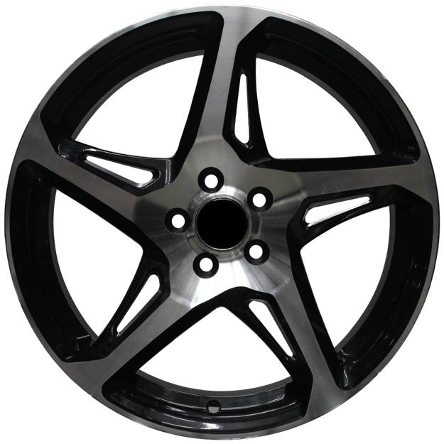 Picture of 17 Inch - Sicily-  5x100  - Black Machined Face