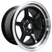 15 inch - Crest - 4x100/114 - Black Machined Lip