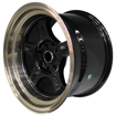 15 inch - Apex - 4X100/114 - Black Machined Lip + Bronze Coat