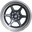 Picture of 15 inch - Crest - 8x100/114 - Matt Grey/ Machined Lip
