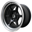15 inch - Crest - 4x100/114 - Matt Black Machined Lip