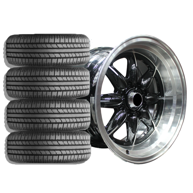Picture of 15 inch - Mini Lite Pro Reps - 5X100/114 - Black Machined Lip - COMBO DEAL