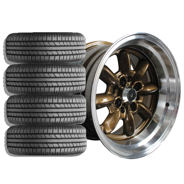 Picture of 15 Inch - Mini Lite Reps - 4X100/114 - Bronze/Machined Face - COMBO DEAL