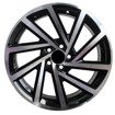 Picture of 18 inch Golf 7.5 R Style - 5x100 - Black Machined Face