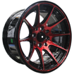 14 Inch - Explosive - 4X100/114 - Black Machined Face + Red Coat