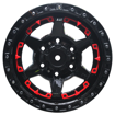 15 Inch - Lego - 6x139.7 - Gloss Black + Red Plastic Parts