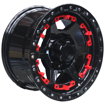 15 Inch - Lego - 6x139.7 - Gloss Black + Red Plastic Parts