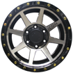 16 Inch - Icon - 6x139.7 - Black Machine Face + Bronze