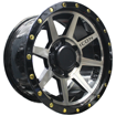 16 Inch - Icon - 6x139.7 - Black Machine Face + Bronze