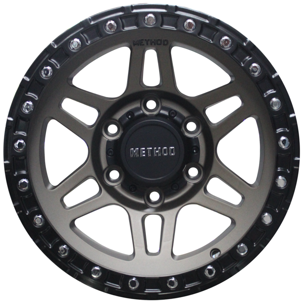 15 Inch - Method - 6x139.7 - Matte Bronze + Matt Black Lip