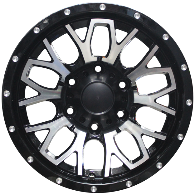 15 inch - Backbone - 6x139 - Black Machine Face