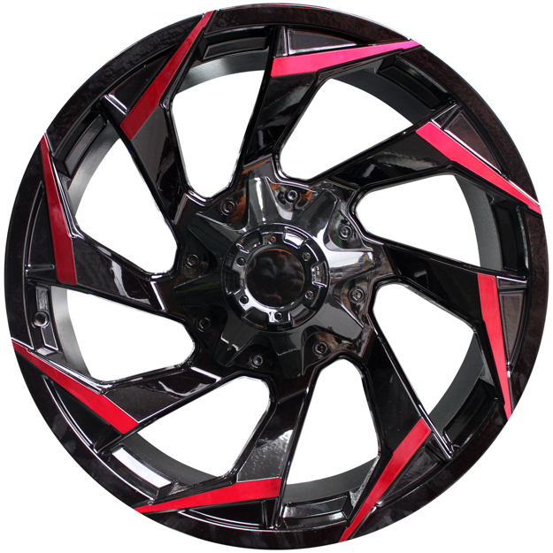 20 Inch - Crimson - 6x135/139 -  Matt Black Red