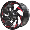 20 Inch - Crimson - 6x135/139 -  Matt Black Red