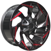 20 Inch - Crimson - 6x135/139 -  Matt Black Red