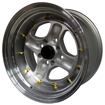 15 inch - Bling - 4x100/114 - Silver Machine Lip