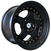 15 Inch - Maestro  - 4x100/114 - Matt Black + Gold Rivets