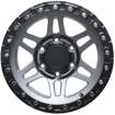 15 Inch - Kynetic - 6x139.7 - Matte Grey + Matt Black Lip