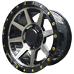 16 Inch - Nexus - 6x139.7 - Black Machine Face + Bronze