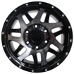 15 Inch - Sabre - 6x139.7 - Black Machined Face + Black