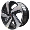 17 inch - 5x100 - Impact X -Black Machined Face