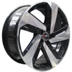 17 inch - 5x100 - Impact X -Black Machined Face