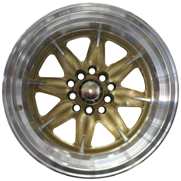 15 inch - Mini Lite Pro Reps - 5X100/114 - Gold /Machined Face