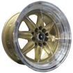 15 inch - Mini Lite Pro Reps - 5X100/114 - Gold /Machined Face