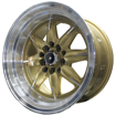 15 inch - Mini Lite Pro Reps - 5X100/114 - Gold /Machined Face