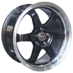 17 Inch - TE37 - 5x112 - Black Machined Lip