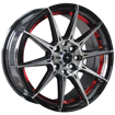 15 Inch - Desire - 4X100/114 - Machine Black + Red Undercut