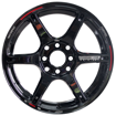 15 inch - Vector - 4X100/114 -Gloss Black + Mill Redline
