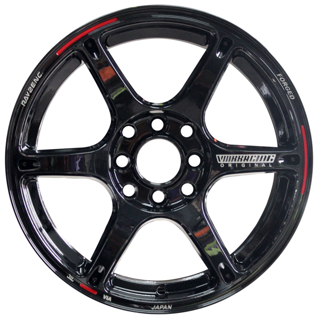 15 inch - Vector - 4X100/114 -Gloss Black + Mill Redline