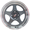 15 Inch - Carson - 4x100 -  Machine Lip + Grey