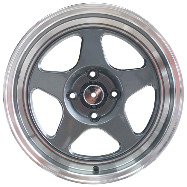 15 Inch - Carson - 4x100 -  Machine Lip + Grey