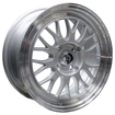 15 Inch - LM iLLUSION - 4x100 -  Silver Machine Lip