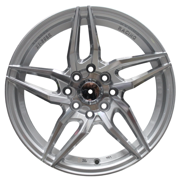 15 Inch - XLR8 - 4x100/114 -  SILVER MACHINE FACE