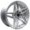15 Inch - XLR8 - 4x100/114 -  SILVER MACHINE FACE