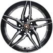 15 Inch - XLR8 - 4x100/114 -  Black Machine Face + Undercut