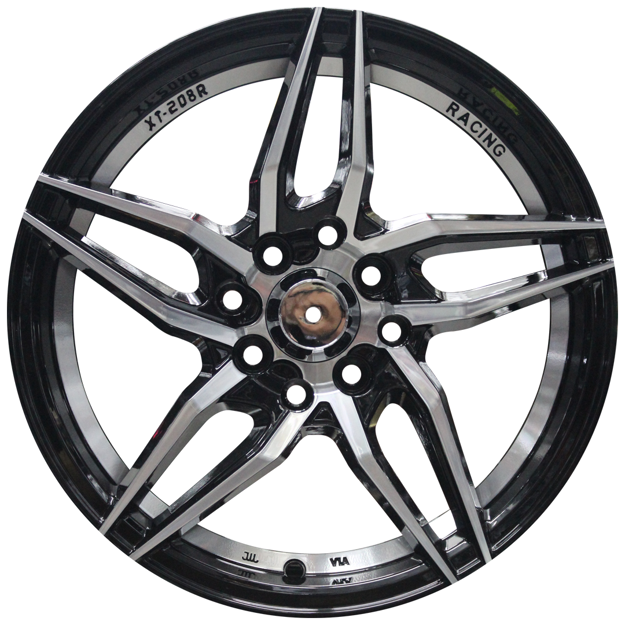 15 Inch - XLR8 - 4x100/114 -  Black Machine Face + Undercut