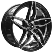 15 Inch - XLR8 - 4x100/114 -  Black Machine Face + Undercut