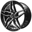 15 Inch - XLR8 - 4x100/114 -  Black Machine Face + Undercut