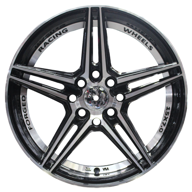 15 Inch - Typhoon - 4X100/114 - Black Machine Face + Undercut